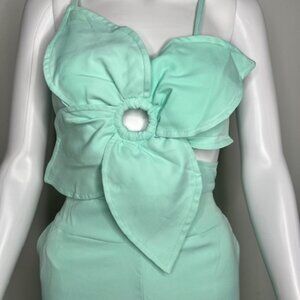 Turquoise Floral Chest Jumpsuit – ChicMe Size M -  NWOT